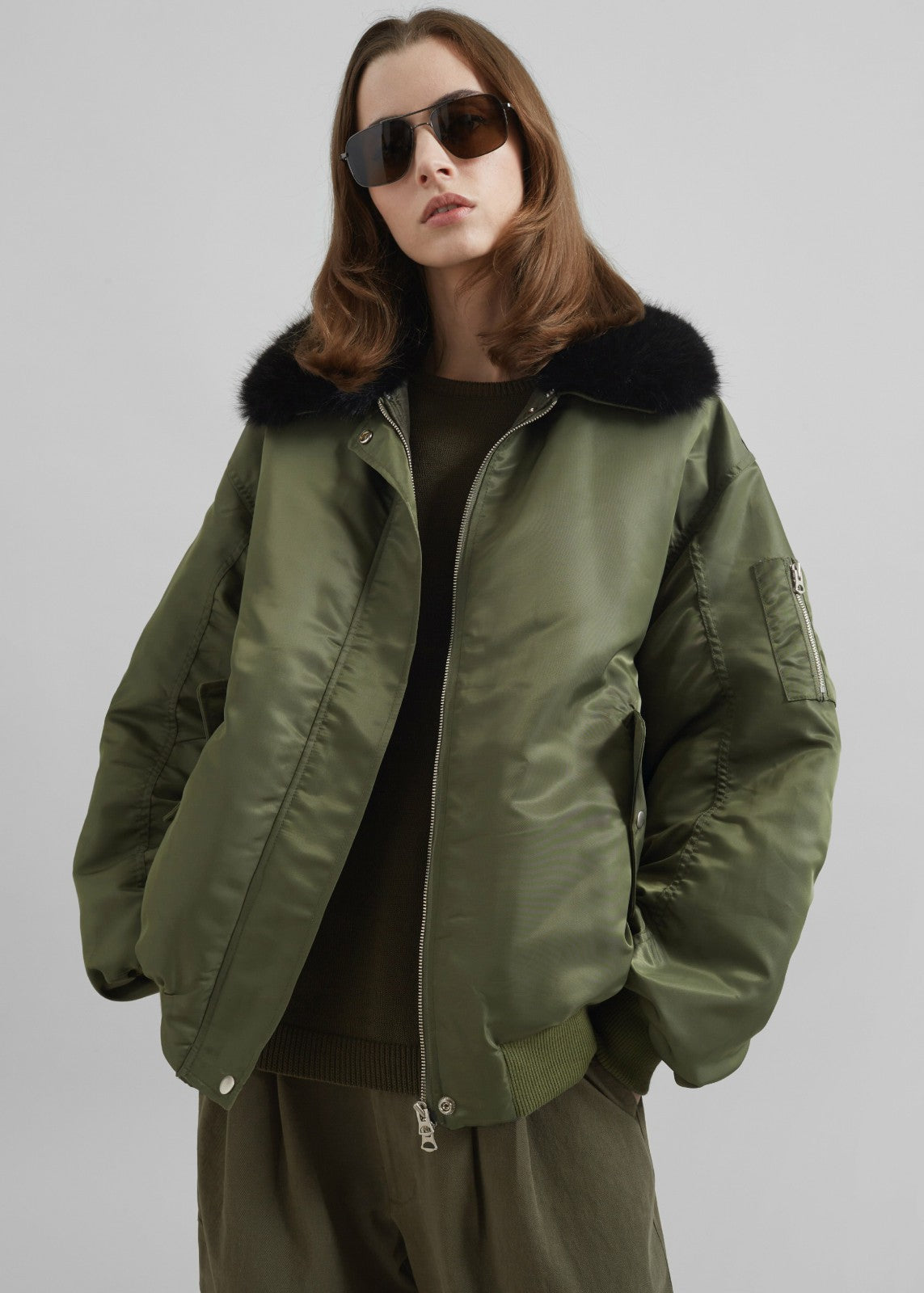 Brecon Padded Bomber Jacket - Olive