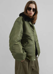 Brecon Padded Bomber Jacket - Olive