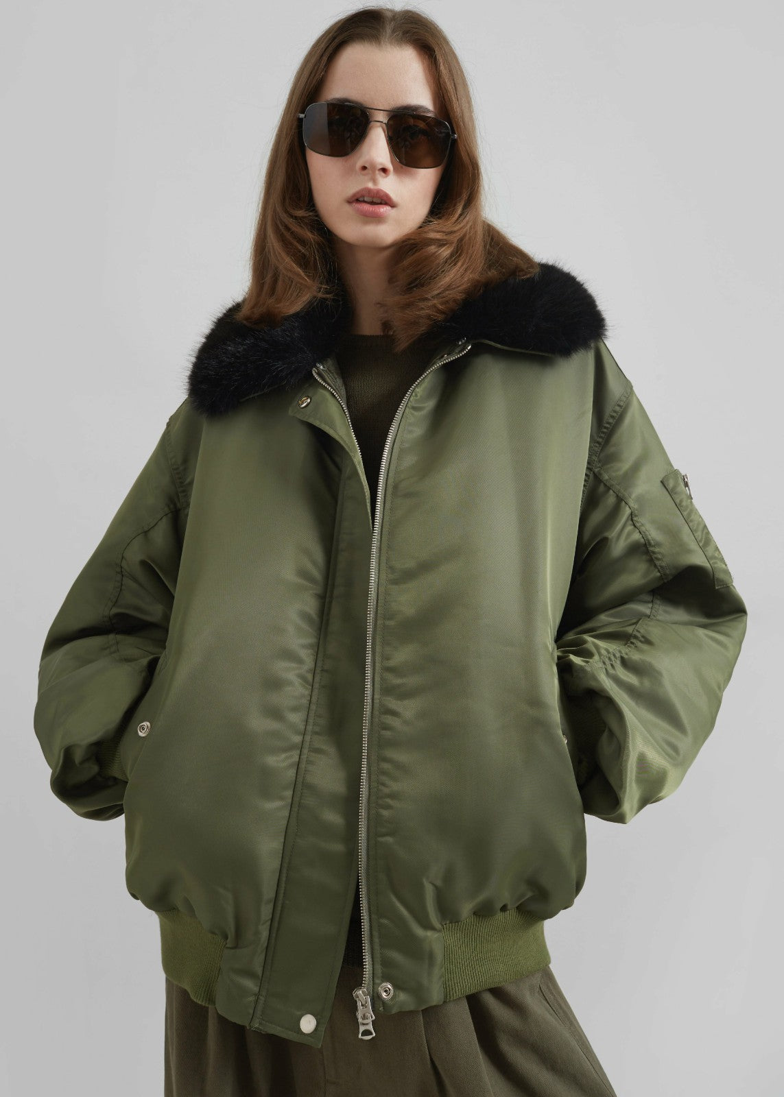 Brecon Padded Bomber Jacket - Olive