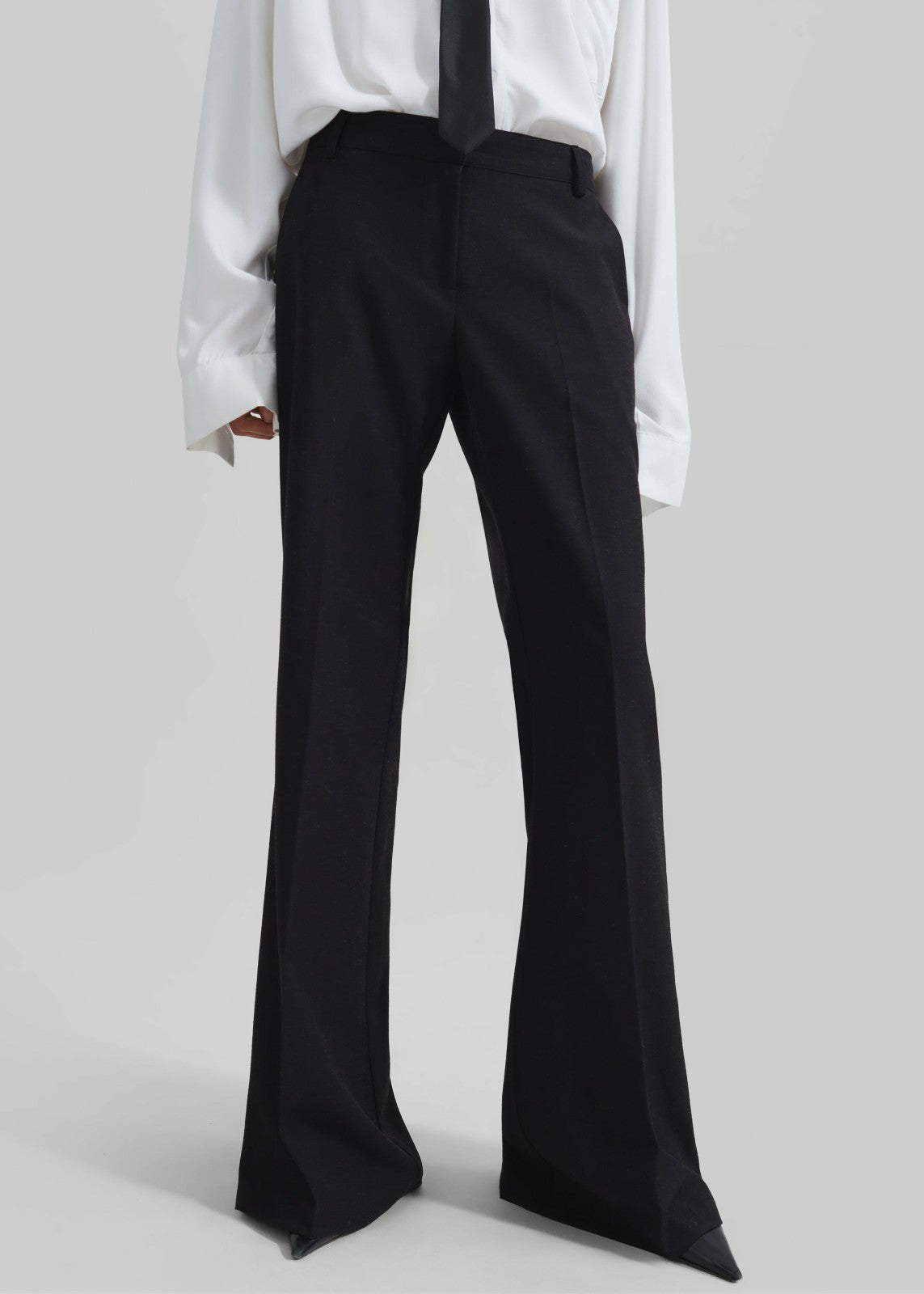 Maisie Bootcut Twill Pants - Black