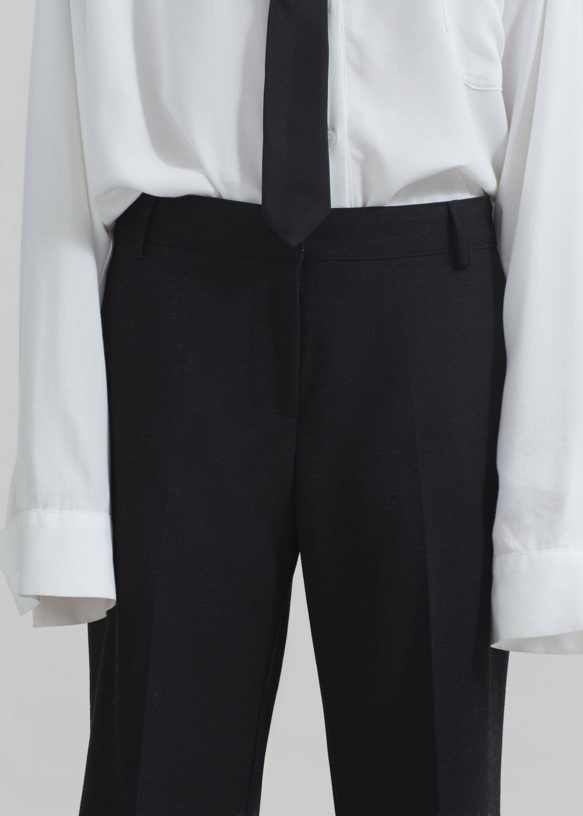 Maisie Bootcut Twill Pants - Black