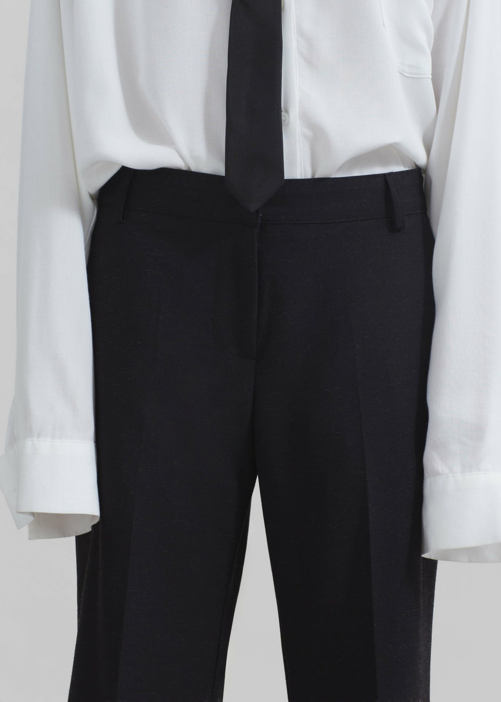 Maisie Bootcut Twill Pants - Black