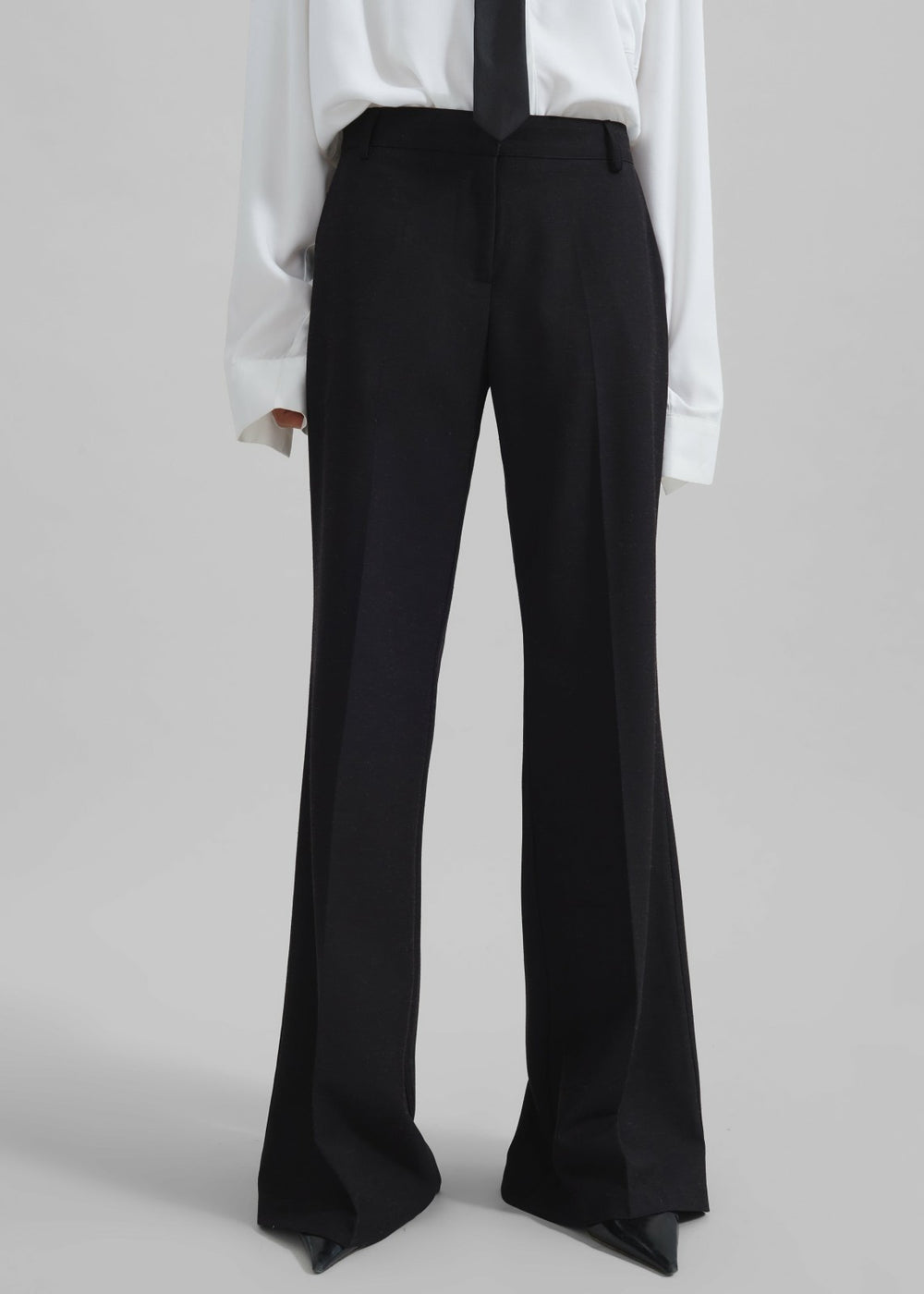 Maisie Bootcut Twill Pants - Black