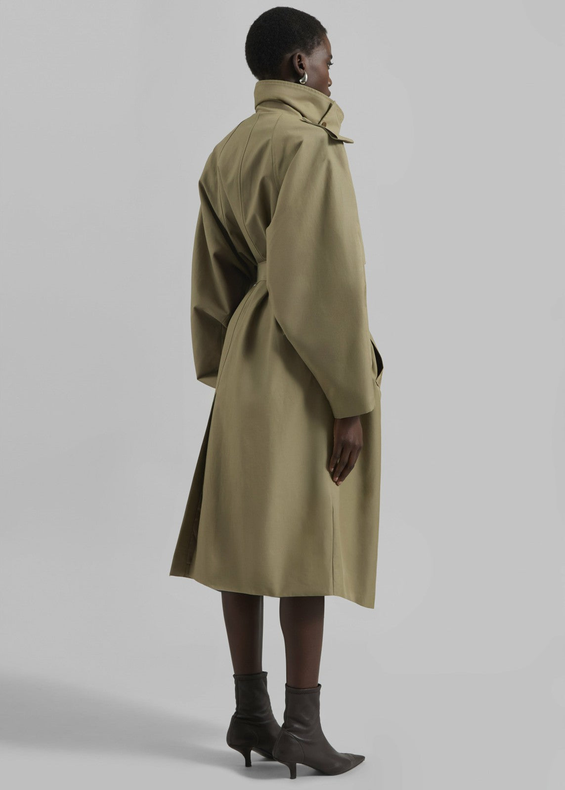Davos Trench Coat - Pale Olive
