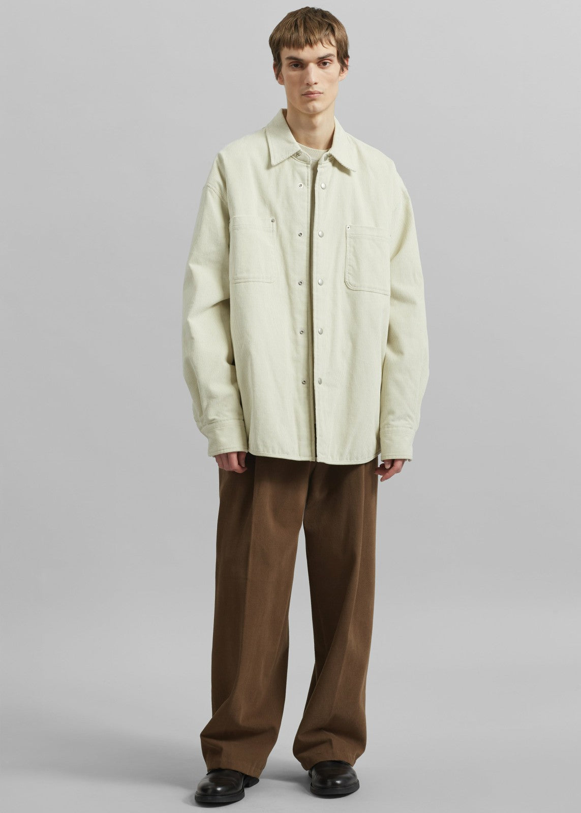 Borken Pleated Twill Pants - Brown