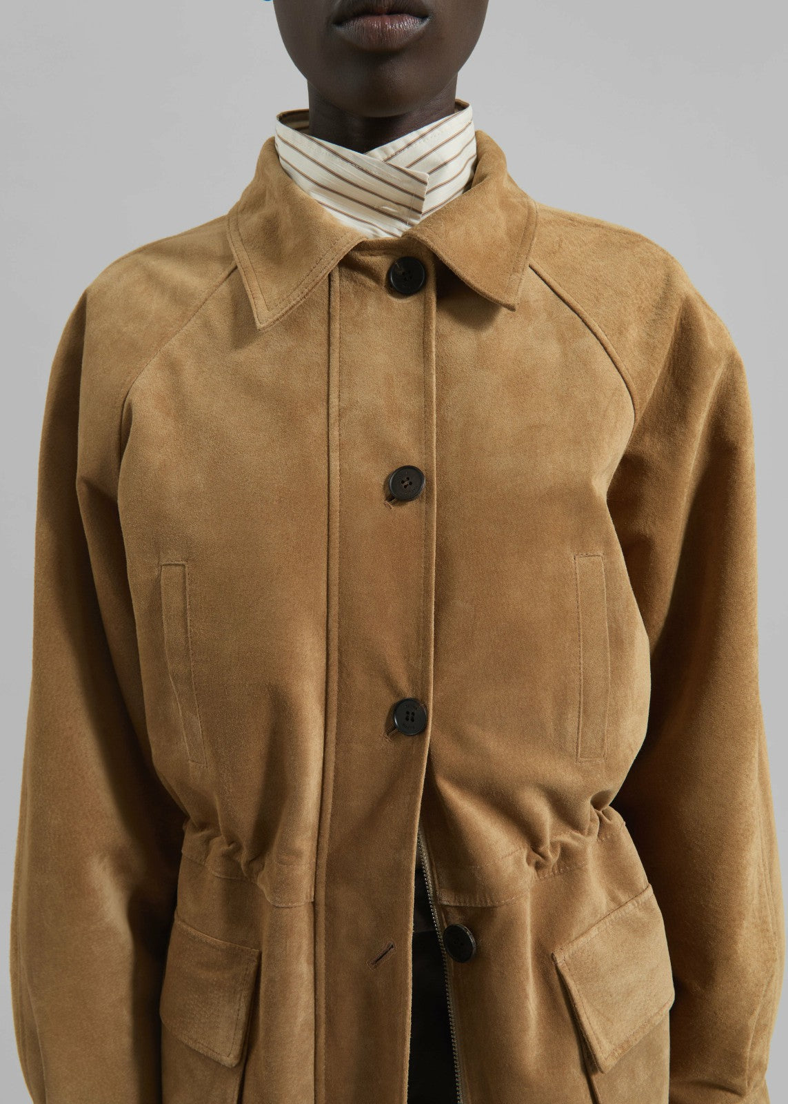 Kensal Suede Field Jacket - Camel