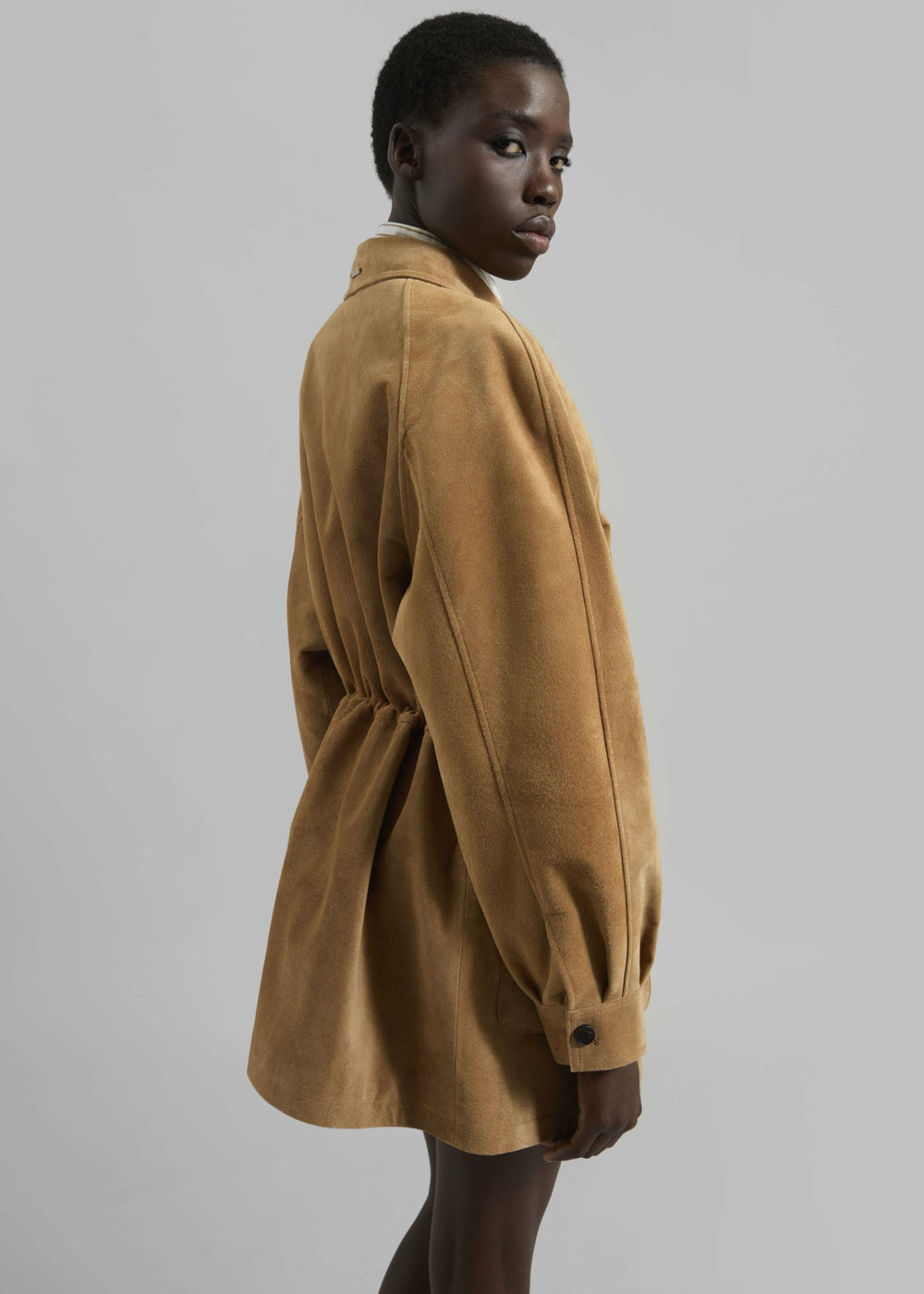 Kensal Suede Field Jacket - Camel