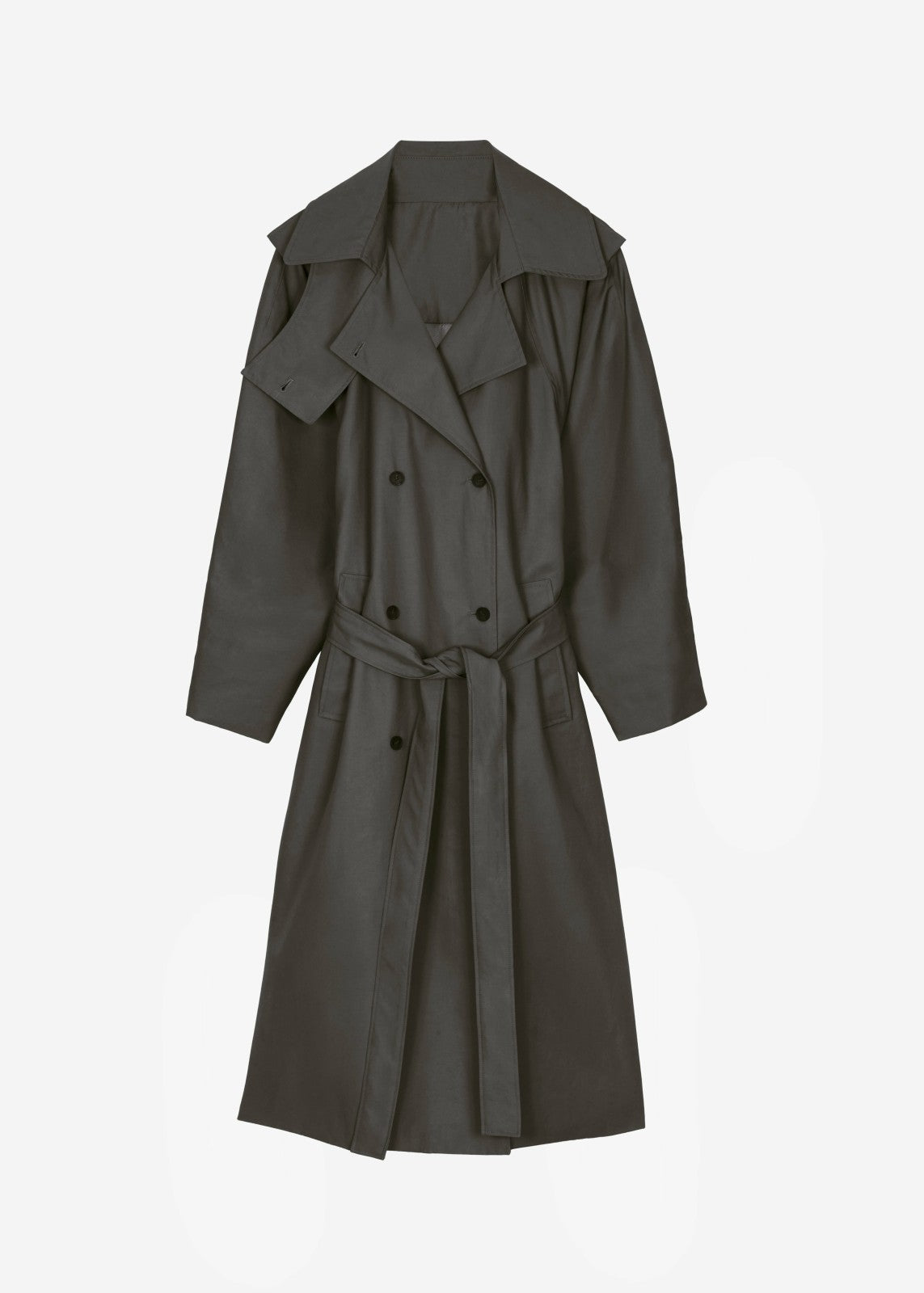 Davos Trench Coat - Charcoal