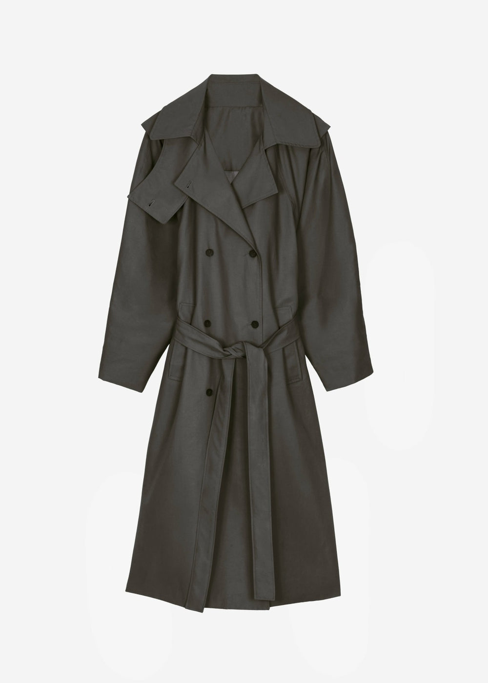 Davos Trench Coat - Charcoal