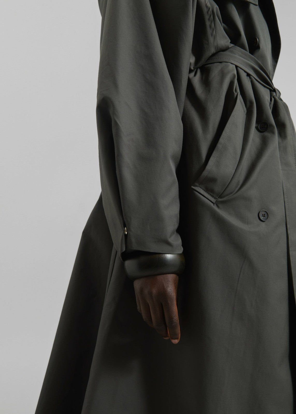 Davos Trench Coat - Charcoal