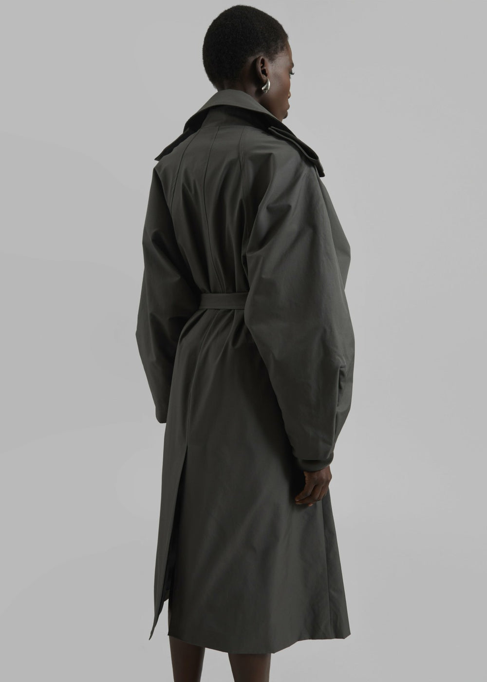 Davos Trench Coat - Charcoal