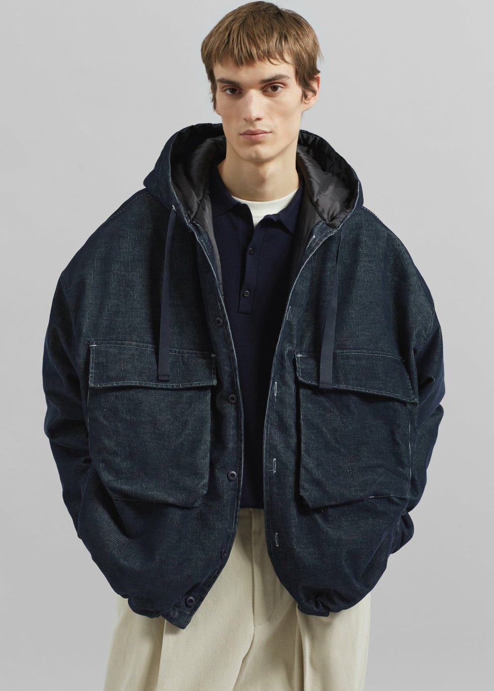 Donovan Padded Denim Jacket - Dark Wash