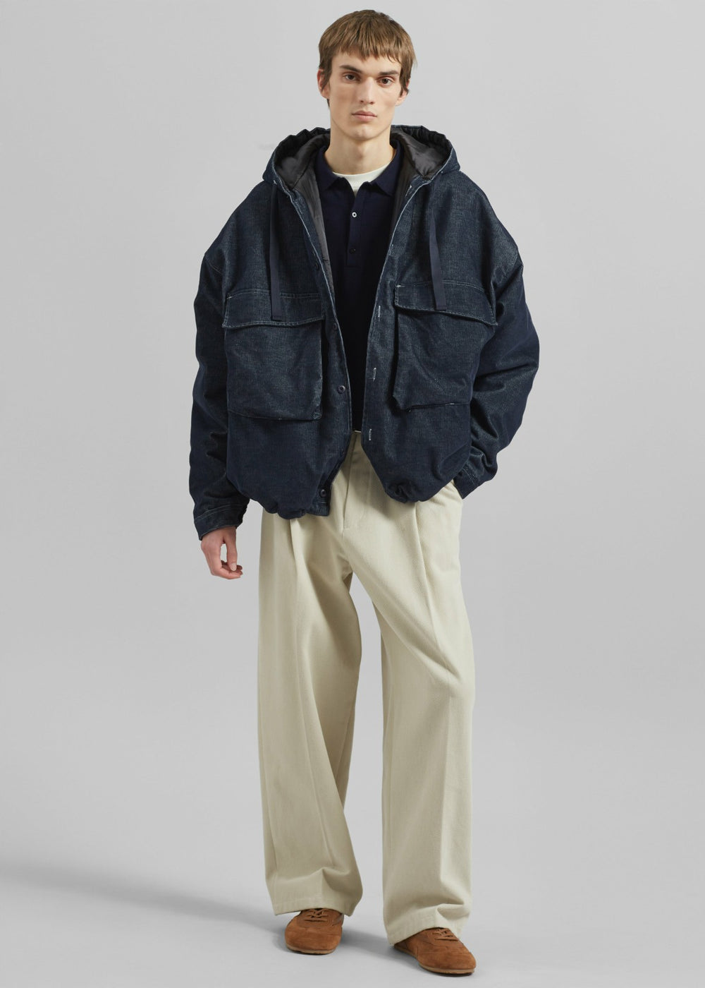 Donovan Padded Denim Jacket - Dark Wash