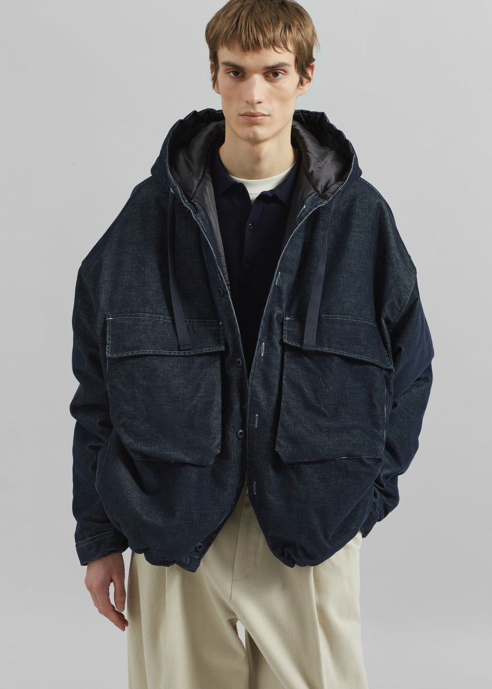 Donovan Padded Denim Jacket - Dark Wash