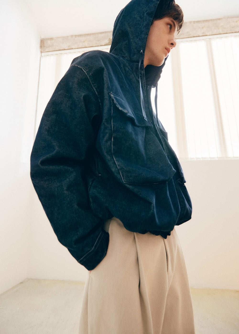 Donovan Padded Denim Jacket - Dark Wash