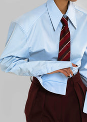 Bec Padded Shirt - Light Blue