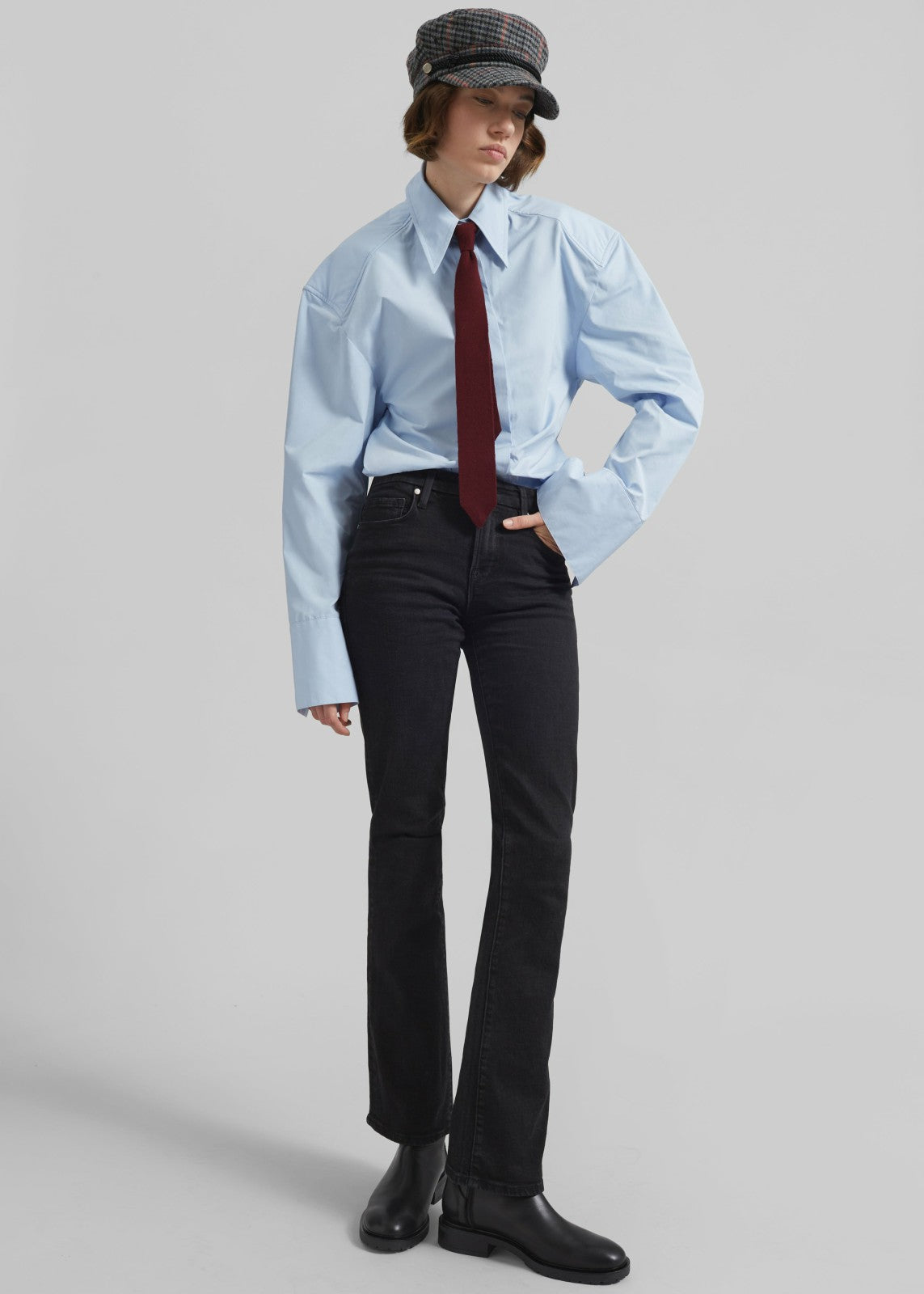 Bec Padded Shirt - Light Blue
