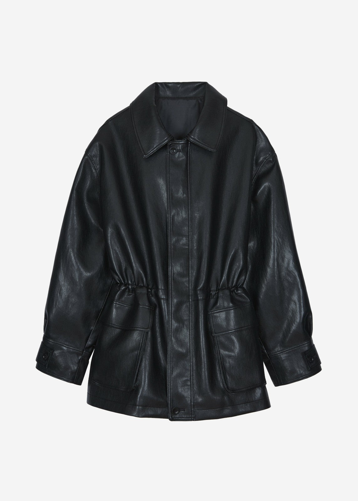 Cassel Faux Leather Jacket - Black