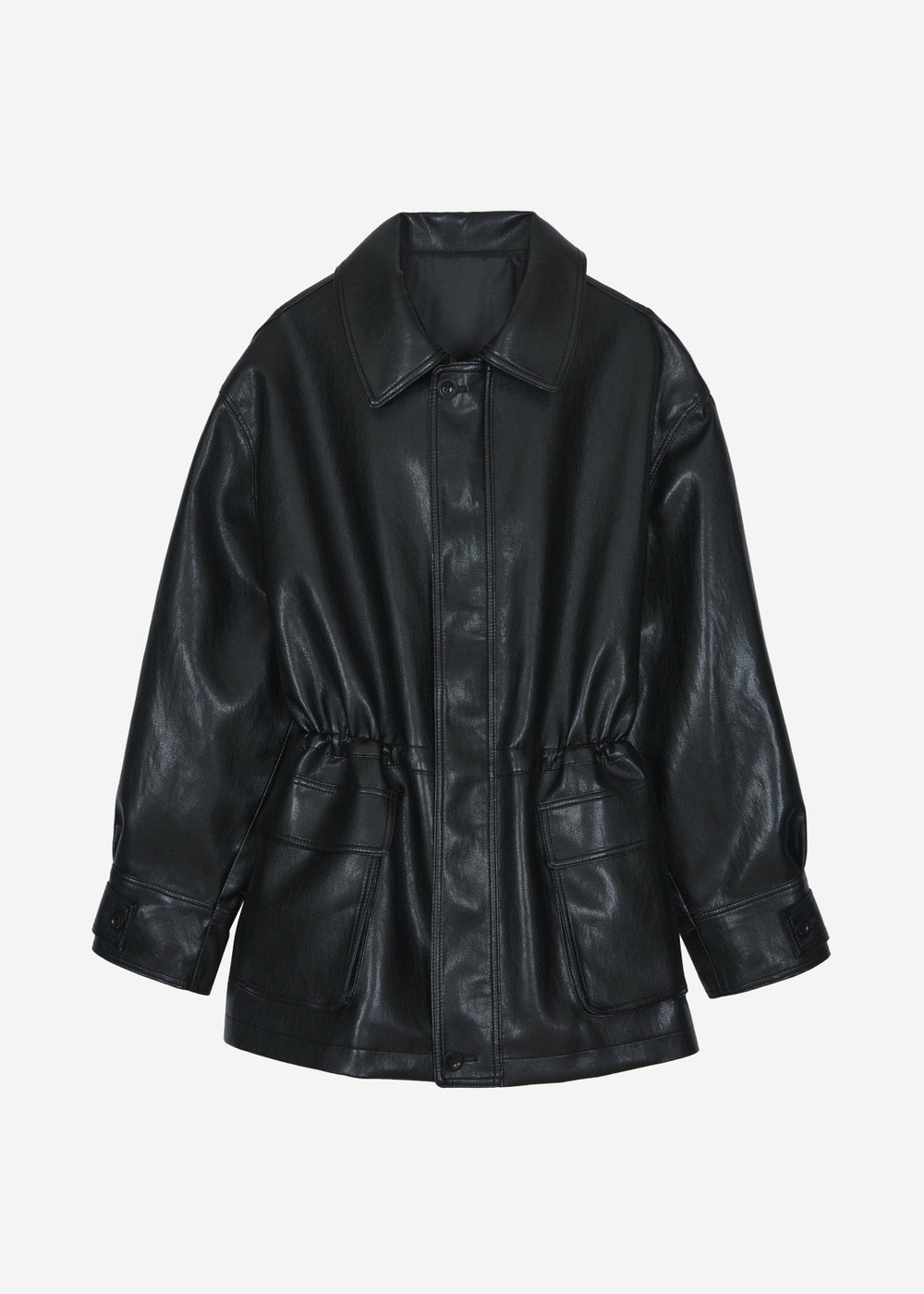 Cassel Faux Leather Jacket - Black