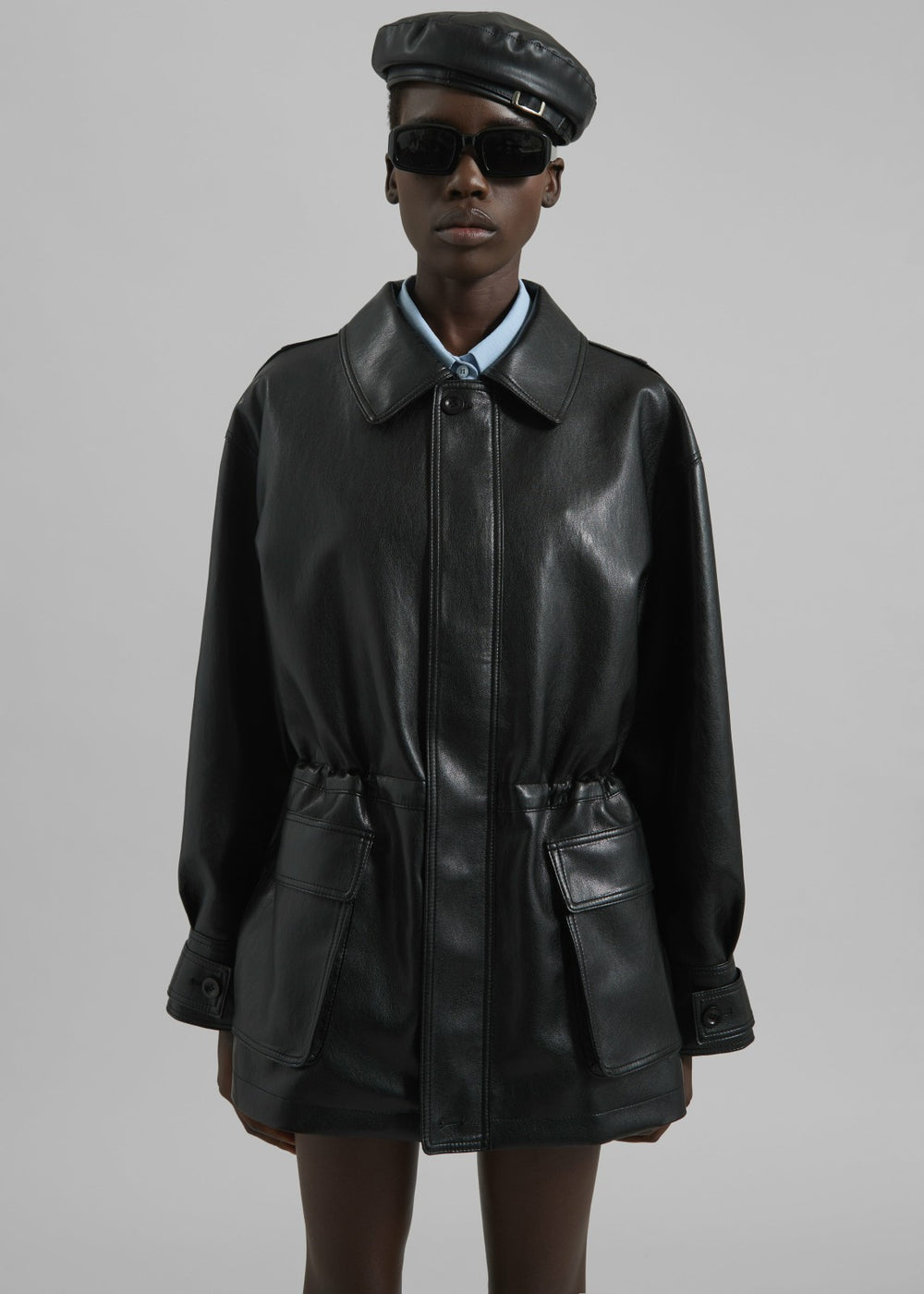 Cassel Faux Leather Jacket - Black