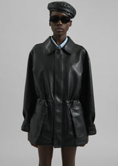 Cassel Faux Leather Jacket - Black