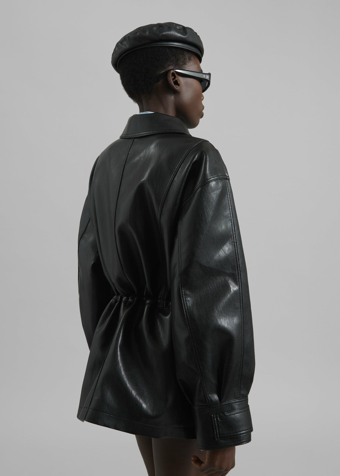 Cassel Faux Leather Jacket - Black
