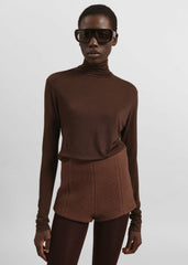 Evren Sheer Turtleneck - Brown
