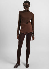 Evren Sheer Turtleneck - Brown