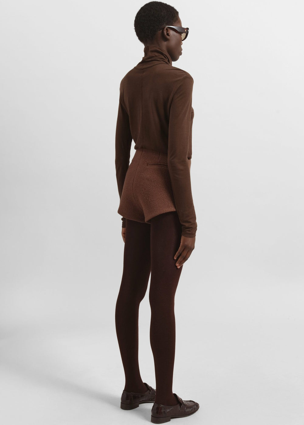 Evren Sheer Turtleneck - Brown