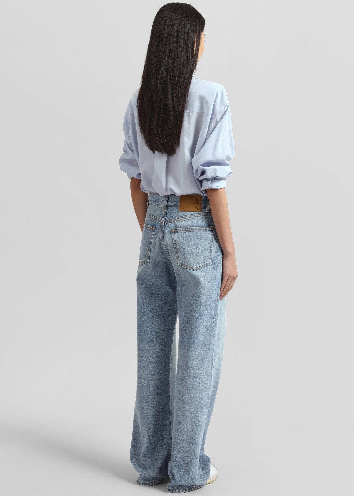 Patti Neck Tie Shirt - Sky Blue