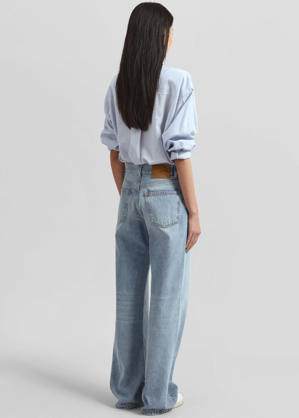 Patti Neck Tie Shirt - Sky Blue