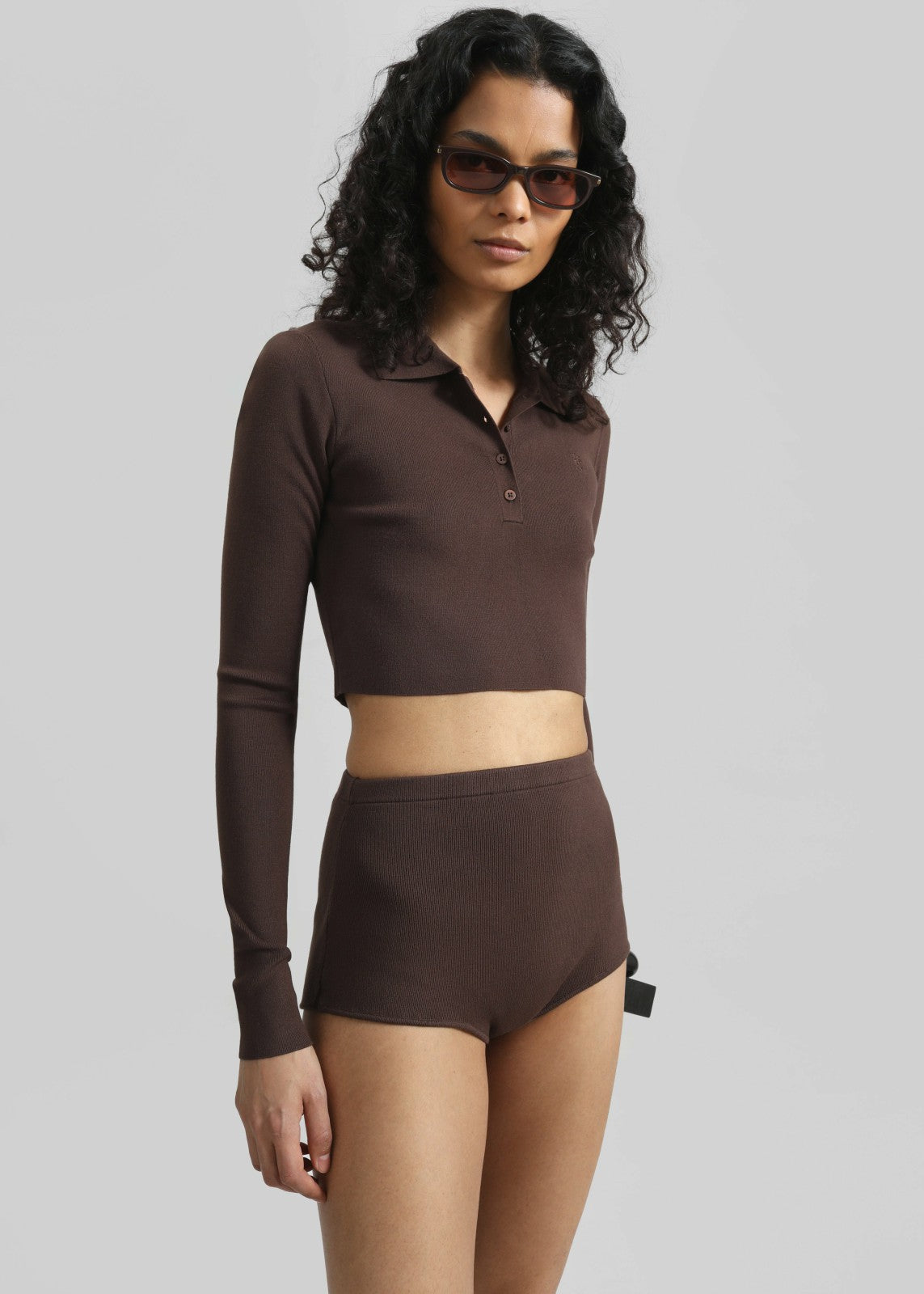 Alissa Knit Briefs - Brown