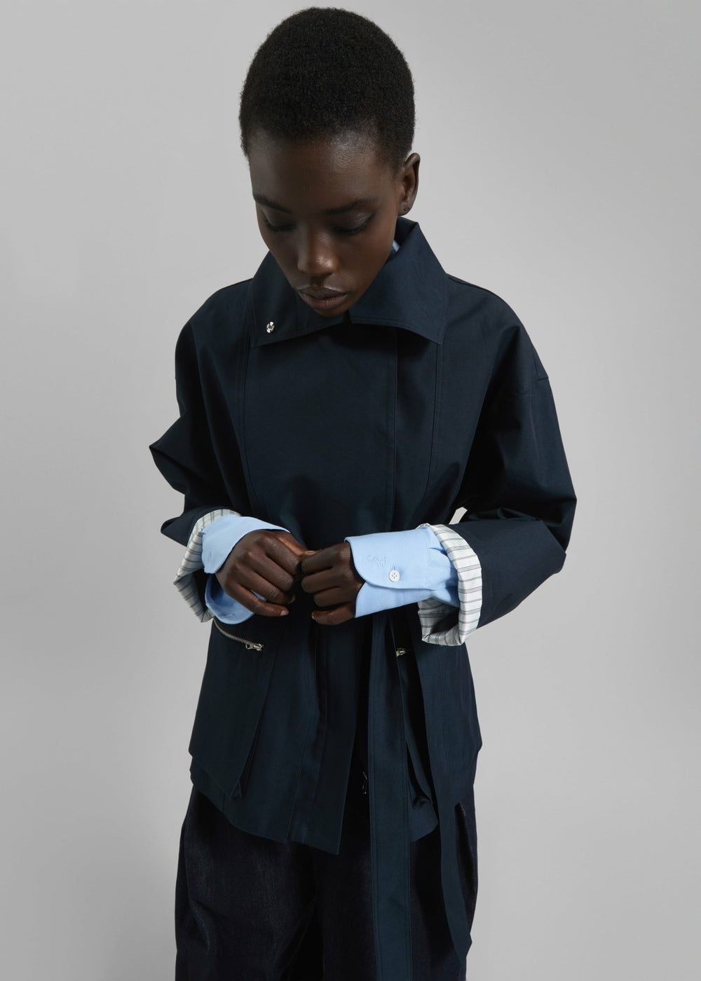 Norris Short Trench - Navy