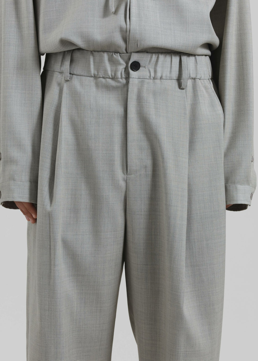 Felix Textured Trousers - Greige Melange