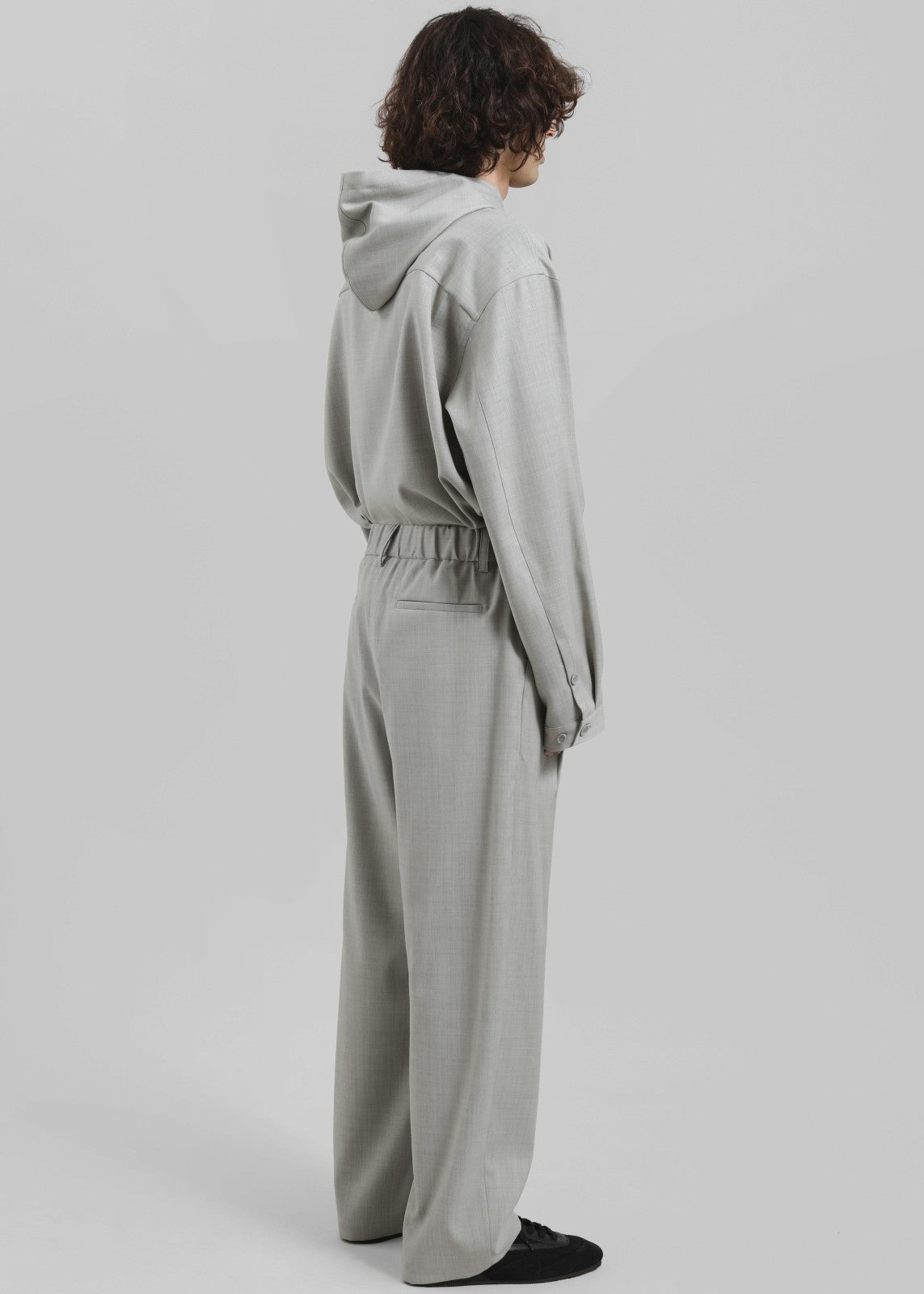 Felix Textured Trousers - Greige Melange