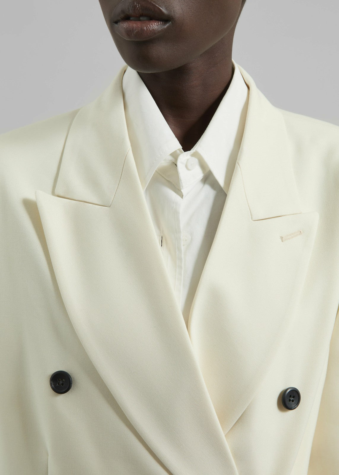Gavle Double-Breasted Blazer - Ivory