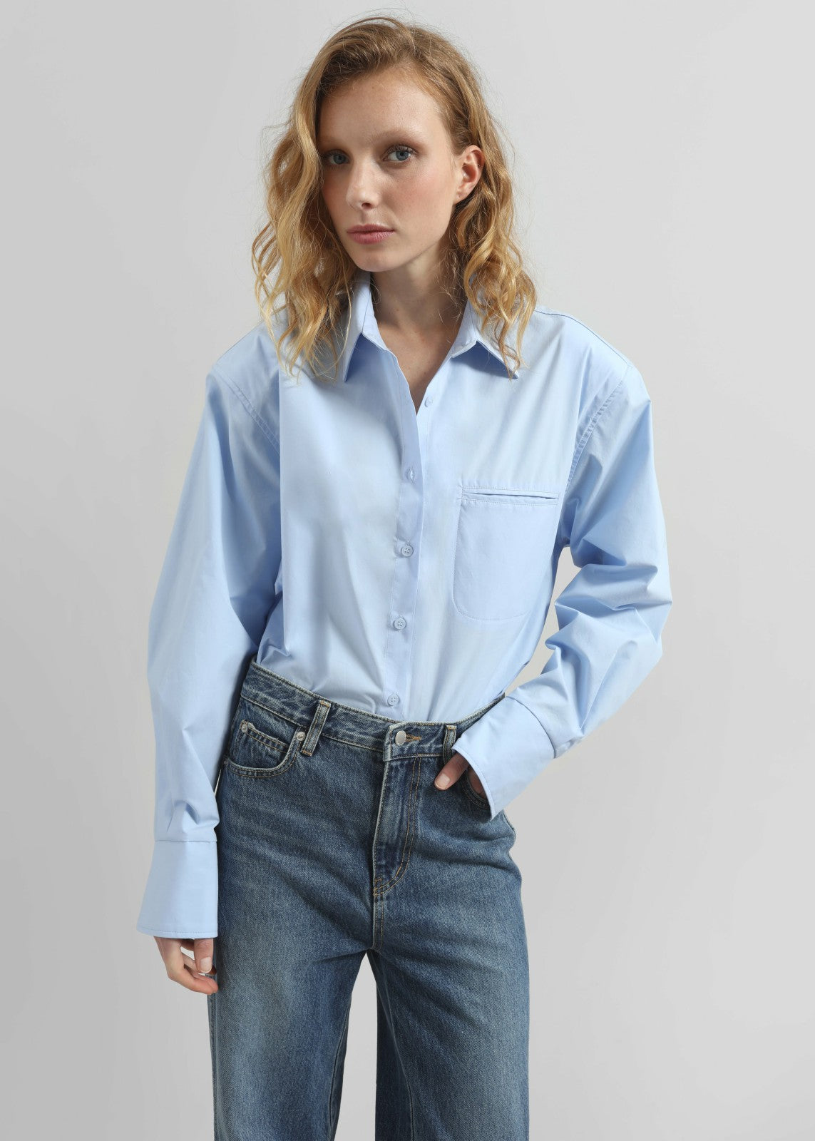 Auster Padded Shirt - Sky Blue