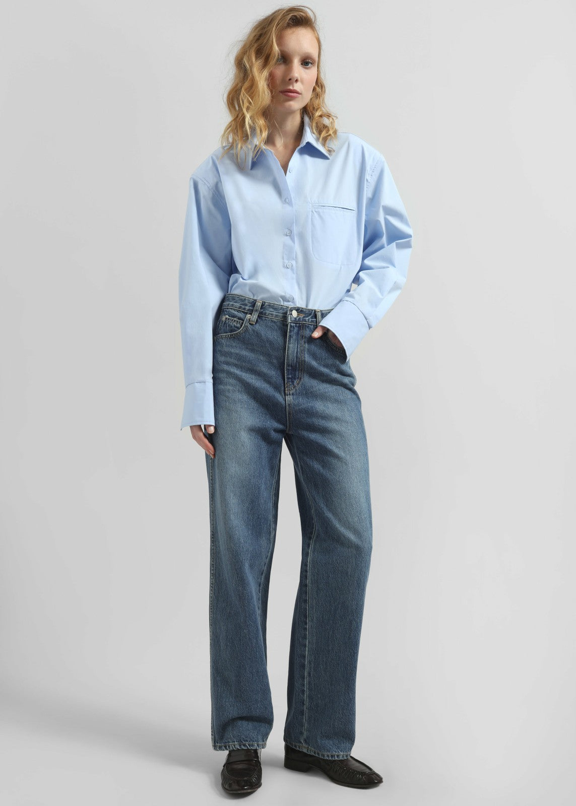 Auster Padded Shirt - Sky Blue