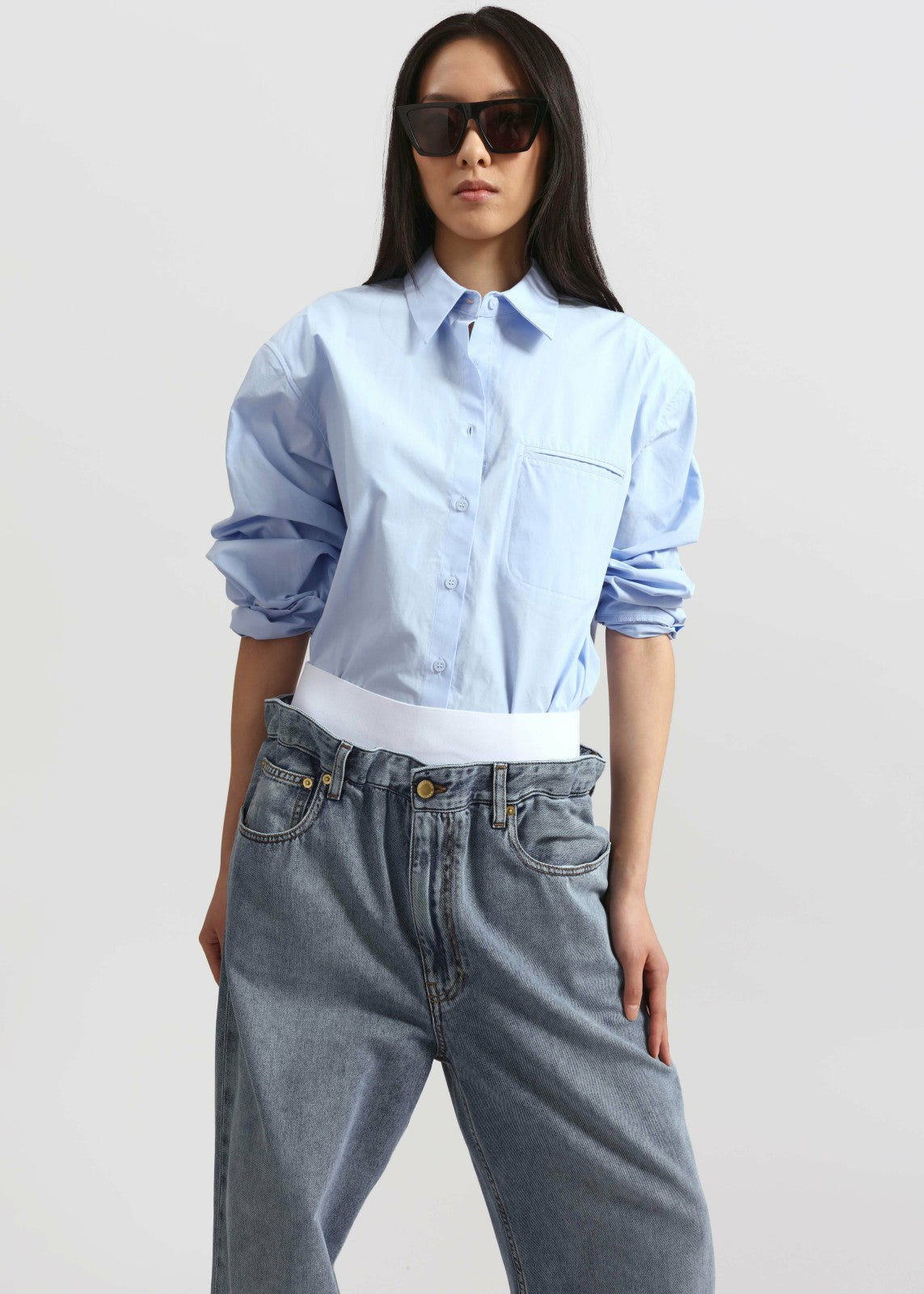 Auster Padded Shirt - Sky Blue