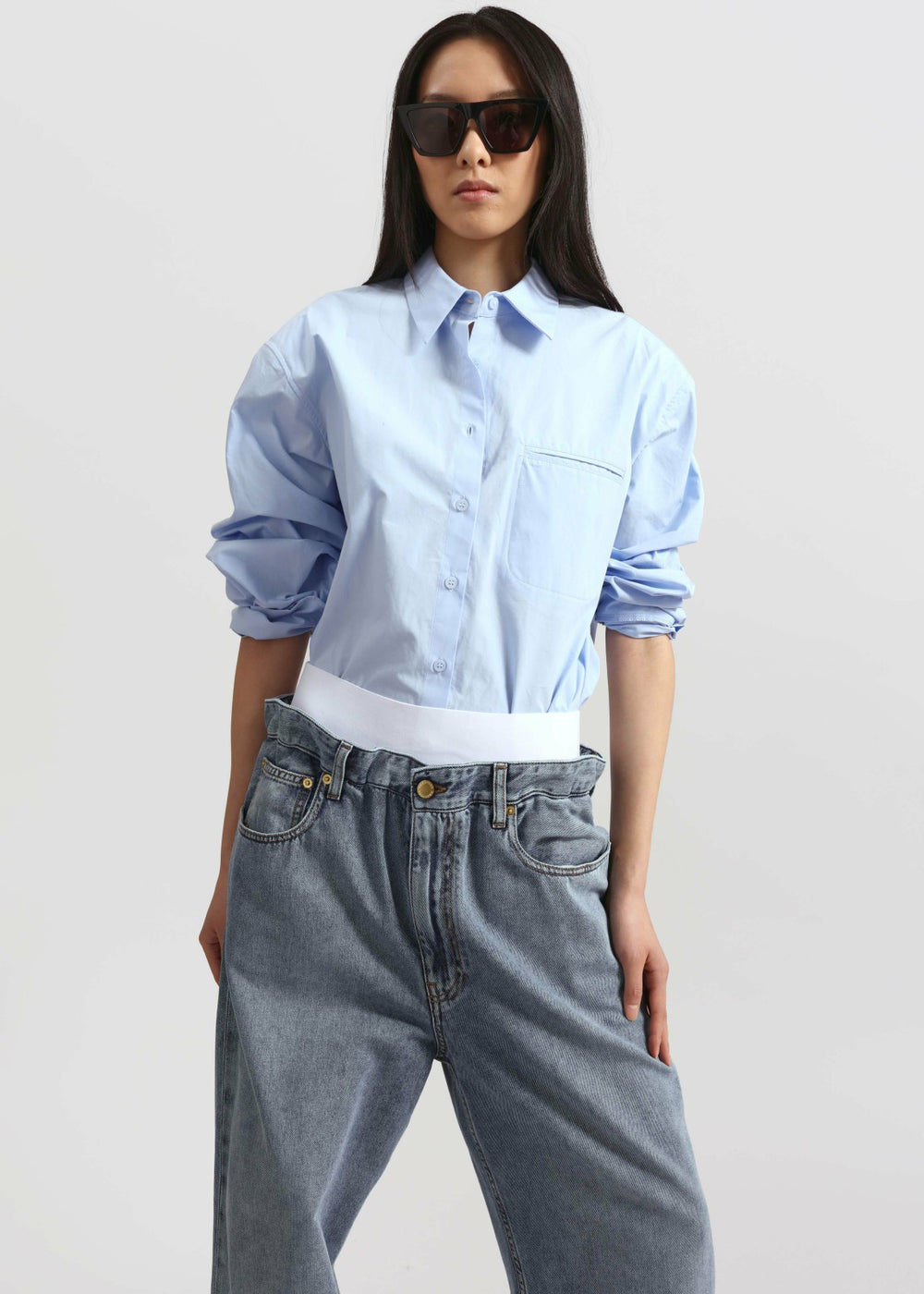Auster Padded Shirt - Sky Blue