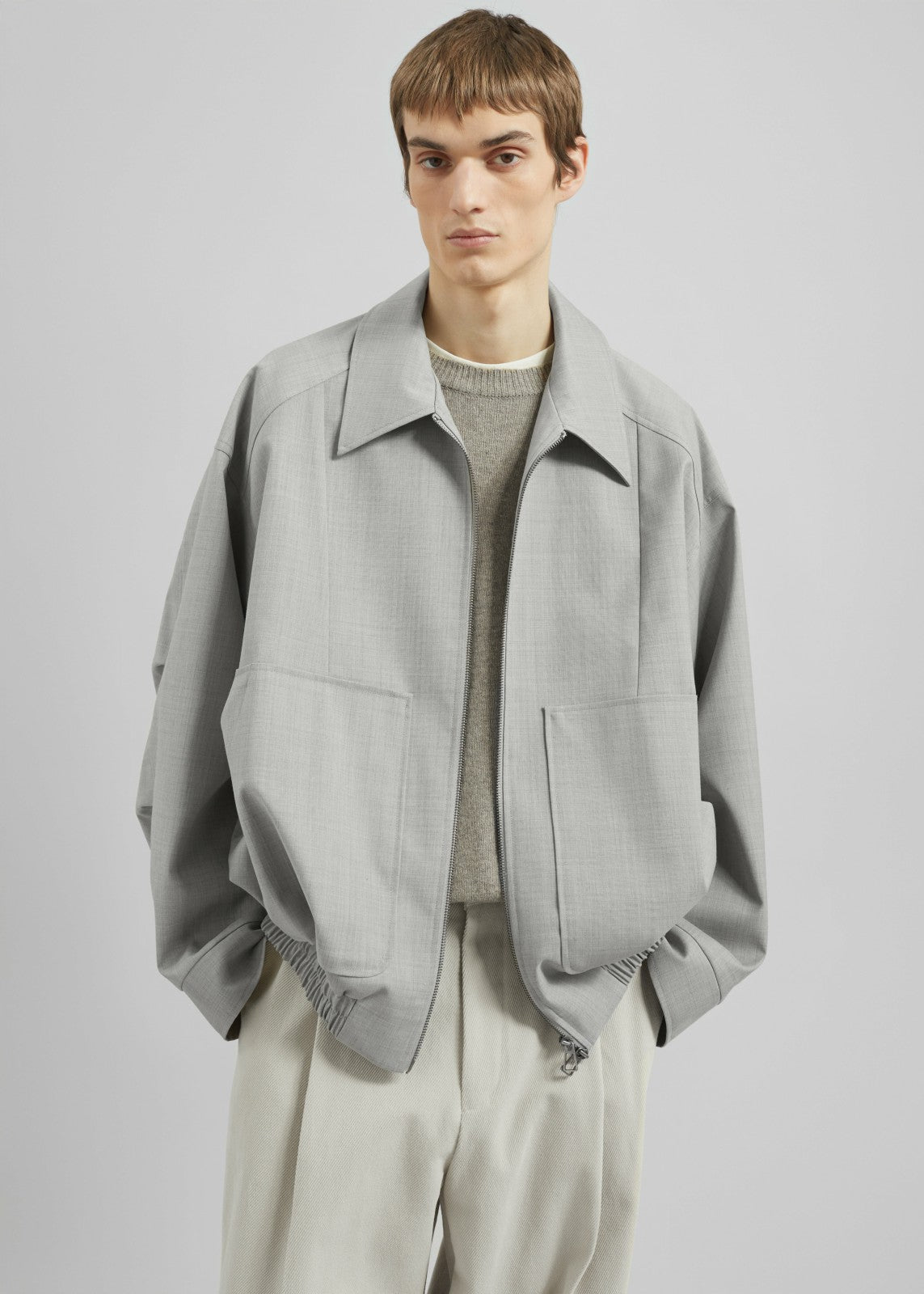 Felix Textured Jacket - Greige Melange