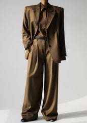 Halser Oversized Blazer - Brown