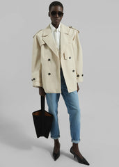 Mysen Short Convertible Trench - Ecru
