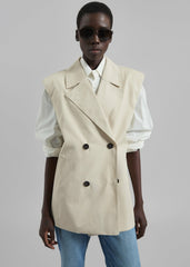 Mysen Short Convertible Trench - Ecru