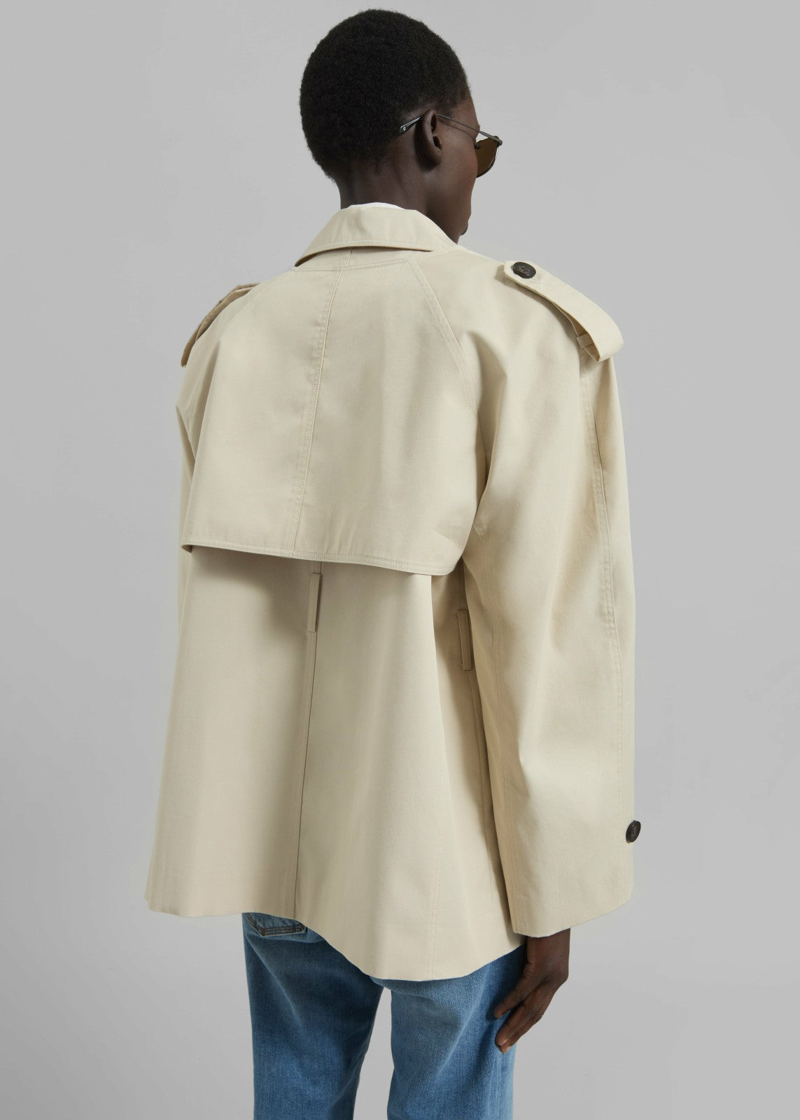 Mysen Short Convertible Trench - Ecru