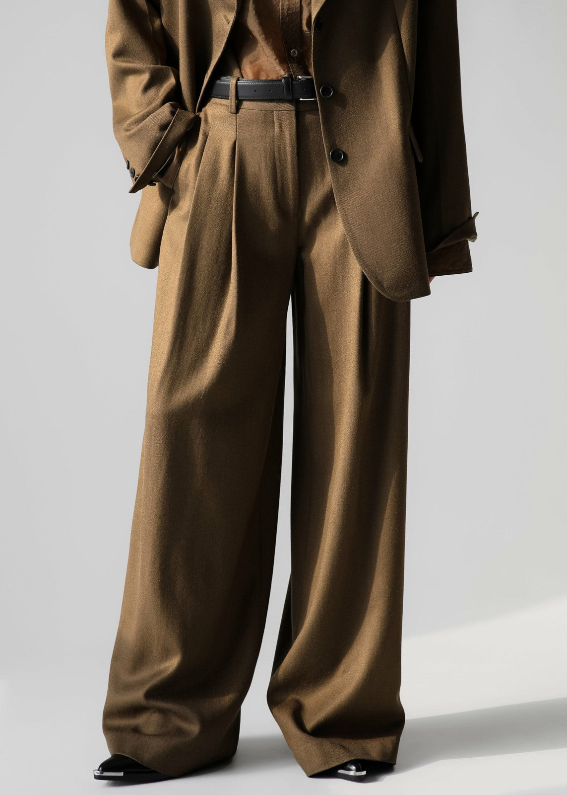Halser Pintuck Trousers - Brown