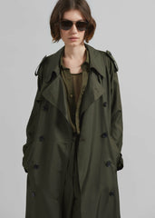 Veyron Silk Trench - Khaki