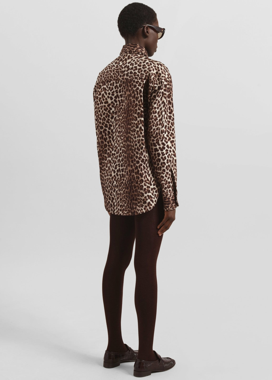 Lui Leopard Print Shirt - Brown