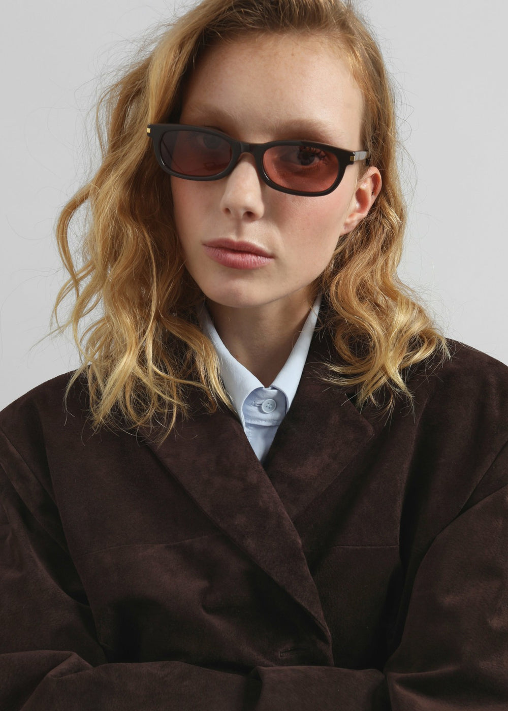 Salnor Suede Blazer - Dark Brown
