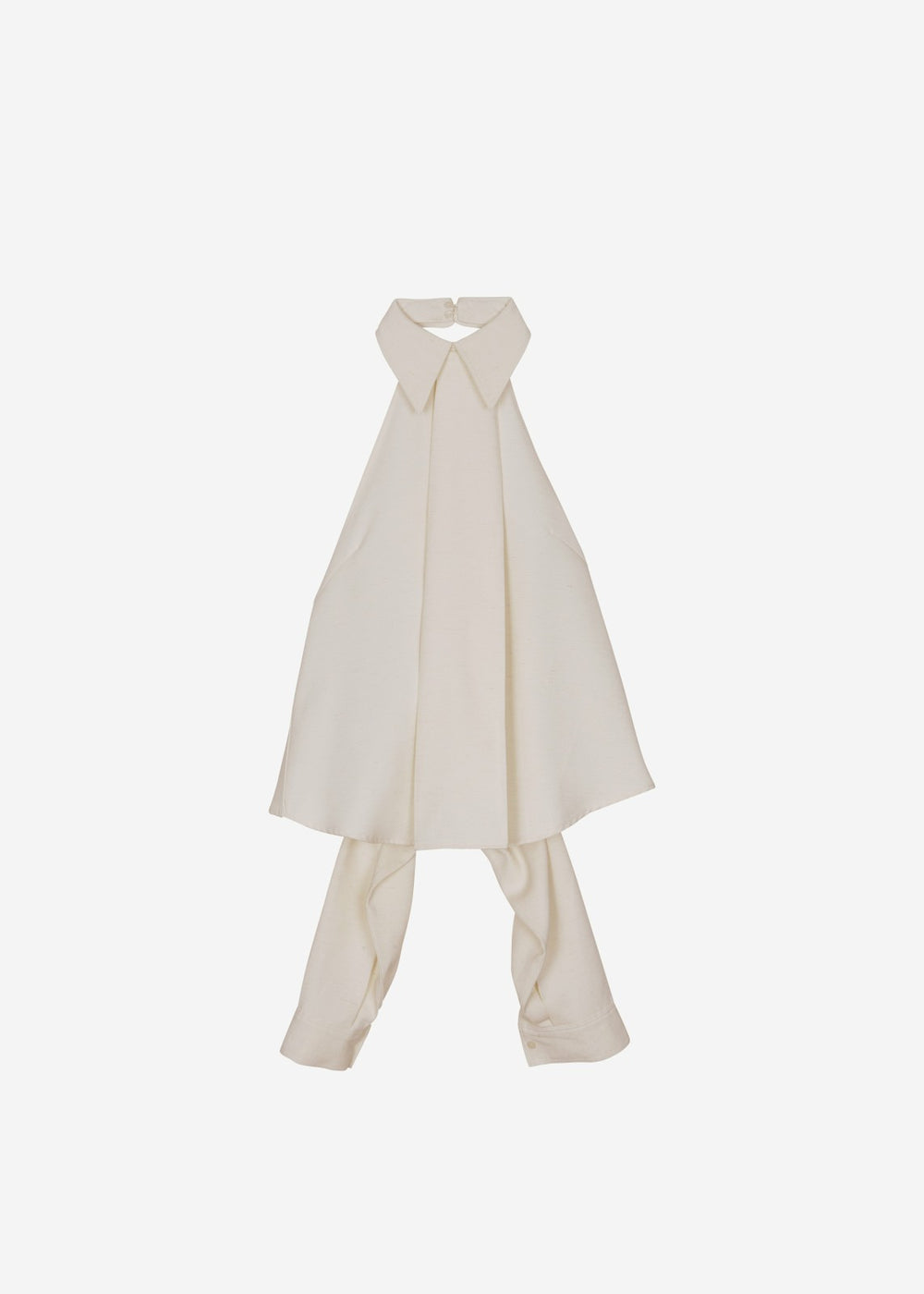 Corsham Halter Wrap Top - Beige Melange